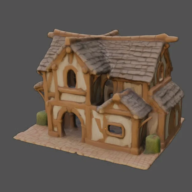 Mô hình chuồng ngựa DND Stable 3D cho sa bàn và trò chơi nhập vai - Image 1