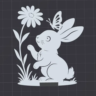 Mô hình trang trí 3D lễ Phục sinh – Chú thỏ Bunny