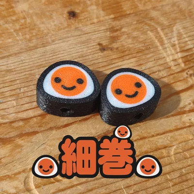 Hạt xỏ dây áo Hosomaki - Phụ kiện Sushi siêu dễ thương