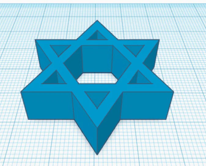 Mô hình 3D Ngôi sao David (Star of David) - Thiết kế STL tối giản - Image 1