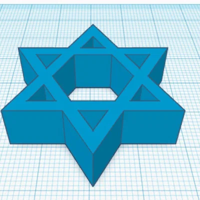 Mô hình 3D Ngôi sao David (Star of David) - Thiết kế STL tối giản