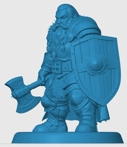 Mô hình Dwarven Fighter cho game bàn cờ - Image 2