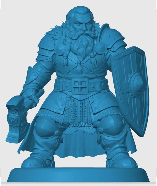 Mô hình Dwarven Fighter cho game bàn cờ - Image 3