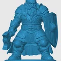 Mô hình Dwarven Fighter cho game bàn cờ - Thumbnail 3