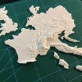 Mô hình địa hình 3D (bản đồ địa hình) châu Âu - Thumbnail 4