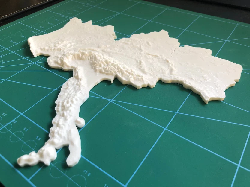 Mô hình địa hình 3D (bản đồ địa hình) châu Âu - Image 5