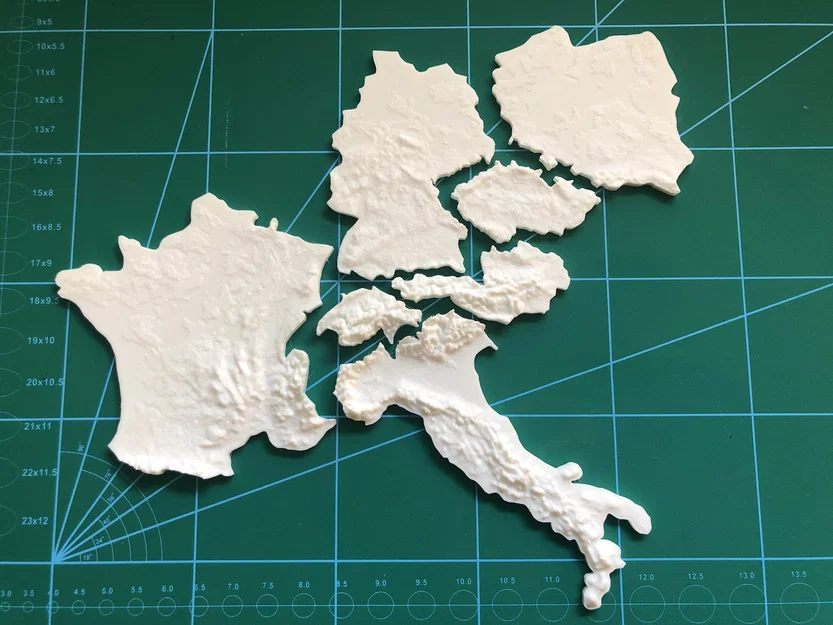 Mô hình địa hình 3D (bản đồ địa hình) châu Âu - Image 6