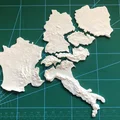 Mô hình địa hình 3D (bản đồ địa hình) châu Âu - Thumbnail 6