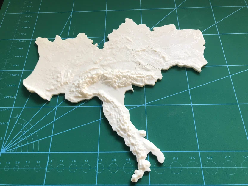 Mô hình địa hình 3D (bản đồ địa hình) châu Âu - Image 7