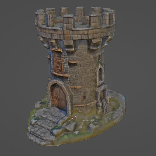 Mô hình tháp canh D&D (Watch Tower) in 3D không cần support - Image 1