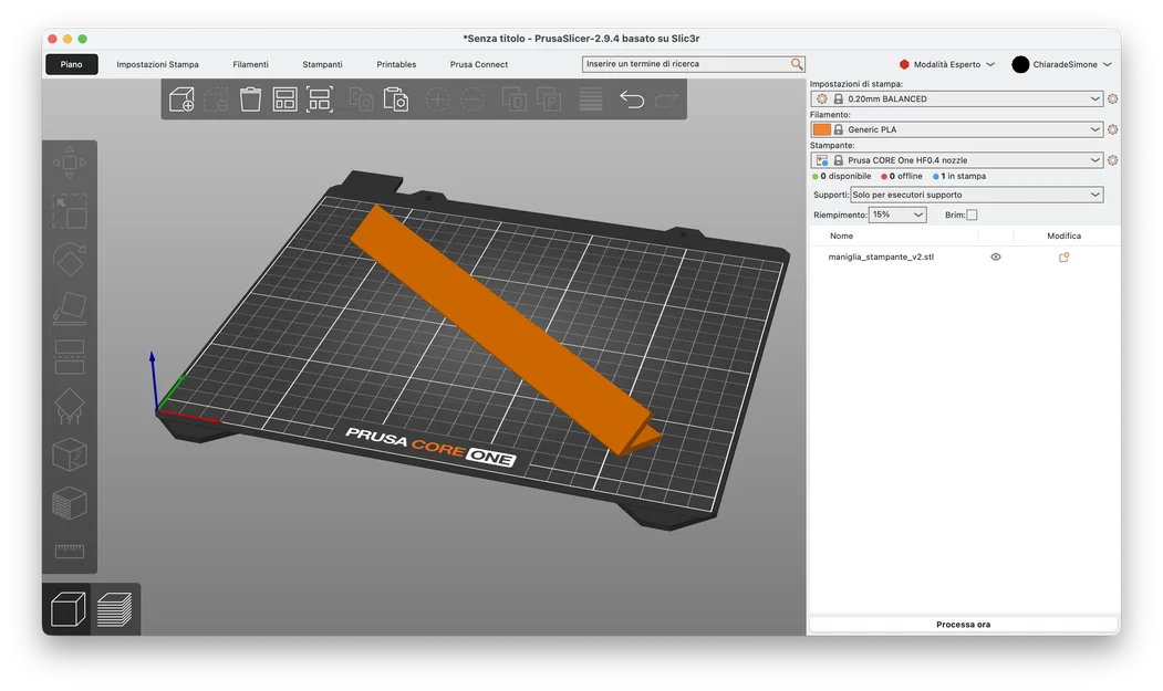 Tay nắm cho tấm panel phía trên Prusa Core One+ - Image 2