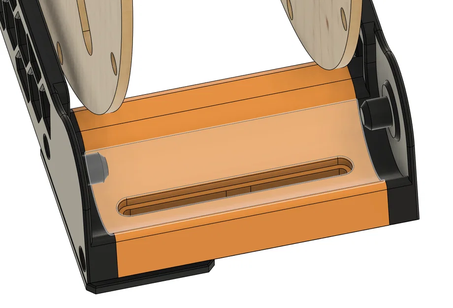 Giá đỡ cuộn nhựa bên trong E3NG - Dùng bánh xe V hoặc vòng bi 608 - Image 3