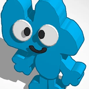 Mô hình 3D nhân vật Four từ BFDI để bàn siêu đáng yêu