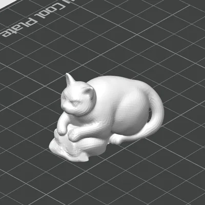 Mô hình chú mèo nhỏ trang trí - Mẫu in 3D tinh tế
