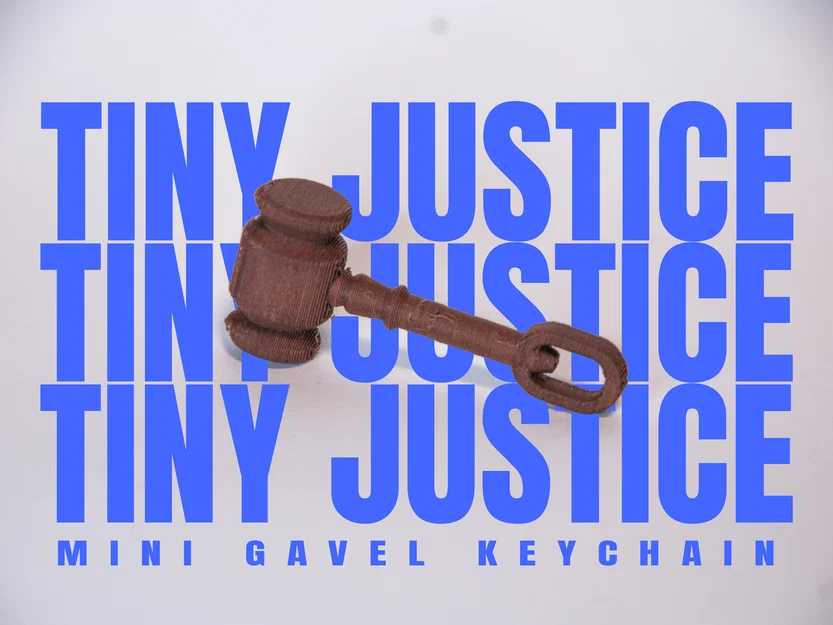 Tiny Justice - Móc khóa búa công lý mini - Image 1