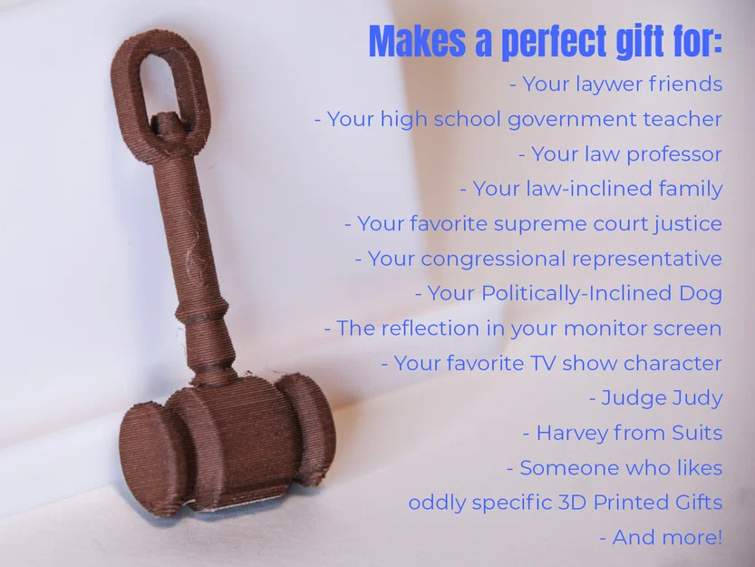 Tiny Justice - Móc khóa búa công lý mini - Image 2