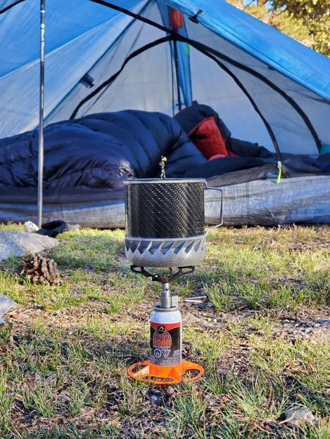 Giá đỡ bình gas mini kiểu air horn cho dân trekking của Jan Rezac - Image 2