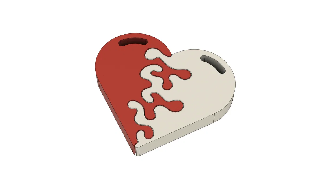 Mô hình trái tim ghép đôi 3D - Món quà ý nghĩa cho ngày lễ tình nhân - Image 1