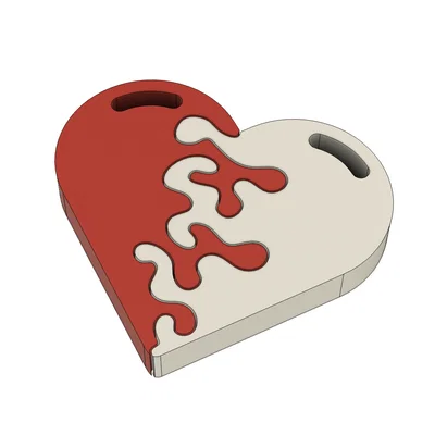 Mô hình trái tim ghép đôi 3D - Món quà ý nghĩa cho ngày lễ tình nhân