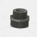 Đầu chuyển đổi ren ống nước 1 inch sang 3/4 inch in 3D - Thumbnail 1