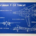 Mô hình bảng vẽ kỹ thuật 3D máy bay Grumman F-14 Tomcat - Thumbnail 1