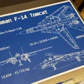 Mô hình bảng vẽ kỹ thuật 3D máy bay Grumman F-14 Tomcat - Thumbnail 2