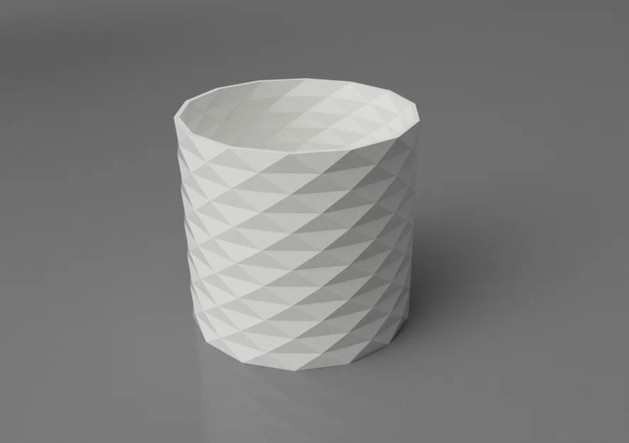 Mẫu bình hoa, ống cắm bút Low-poly trang trí bàn làm việc - Image 1