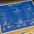 Mô hình tranh bản vẽ kỹ thuật tàu vũ trụ Space Shuttle 3D - Thumbnail 2