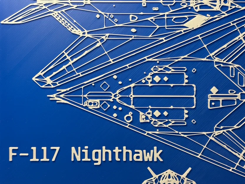 Bản vẽ kỹ thuật 3D F-117 Nighthawk - Mô hình tranh treo tường ấn tượng - Image 2