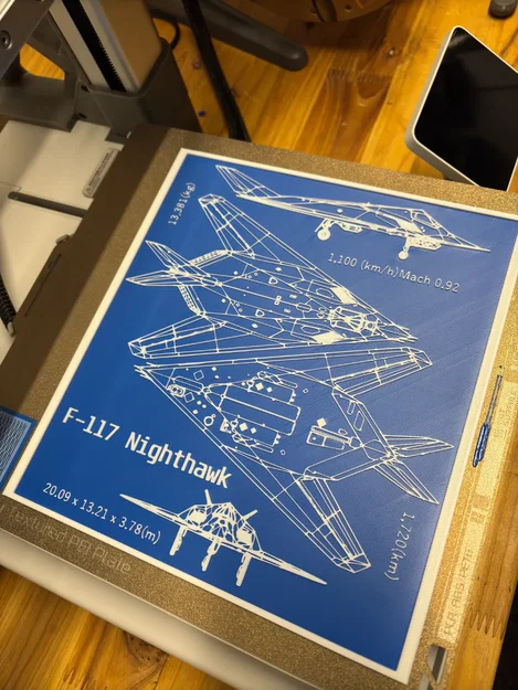 Bản vẽ kỹ thuật 3D F-117 Nighthawk - Mô hình tranh treo tường ấn tượng - Image 3