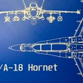 Mô hình bản vẽ kỹ thuật 3D máy bay chiến đấu F/A-18 Hornet - Thumbnail 2