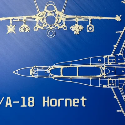 Mô hình bản vẽ kỹ thuật 3D máy bay chiến đấu F/A-18 Hornet