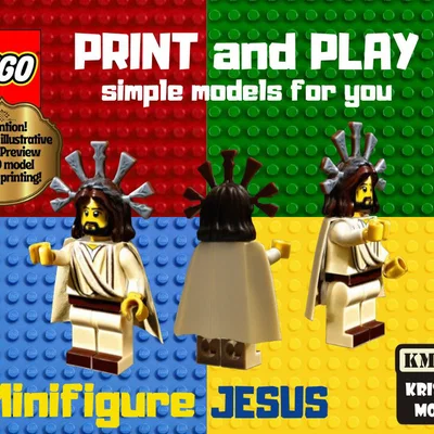 Mô hình LEGO Jesus Minifig in 3D độc đáo