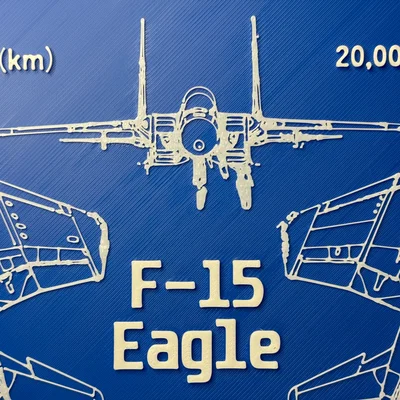 Mô hình in 3D bản vẽ kỹ thuật máy bay chiến đấu F-15 Eagle