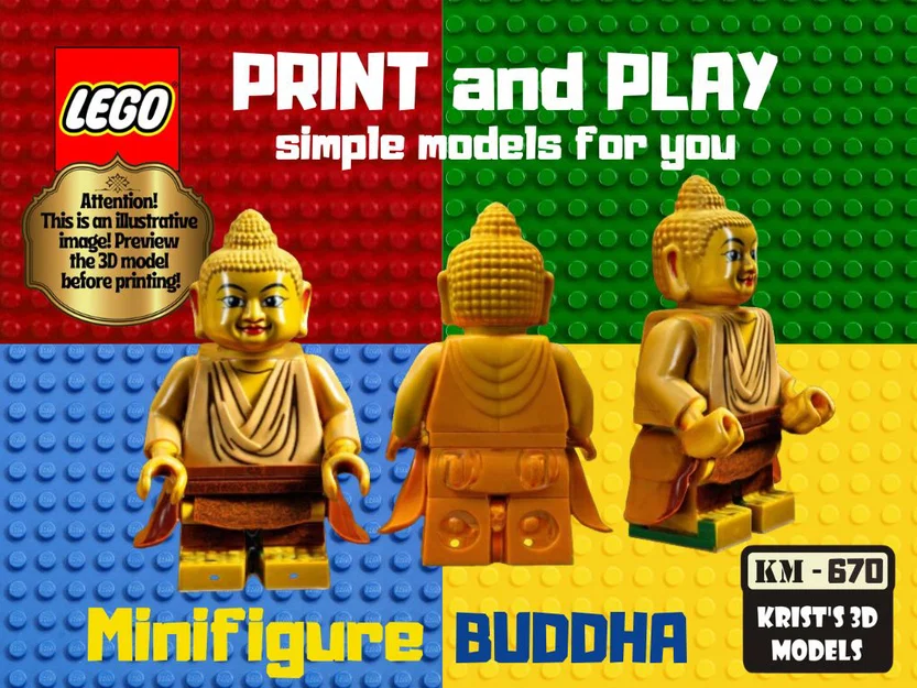 Mô hình nhân vật LEGO Buddha 3D độc đáo cho người sưu tầm - Image 1