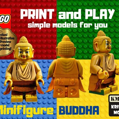 Mô hình nhân vật LEGO Buddha 3D độc đáo cho người sưu tầm