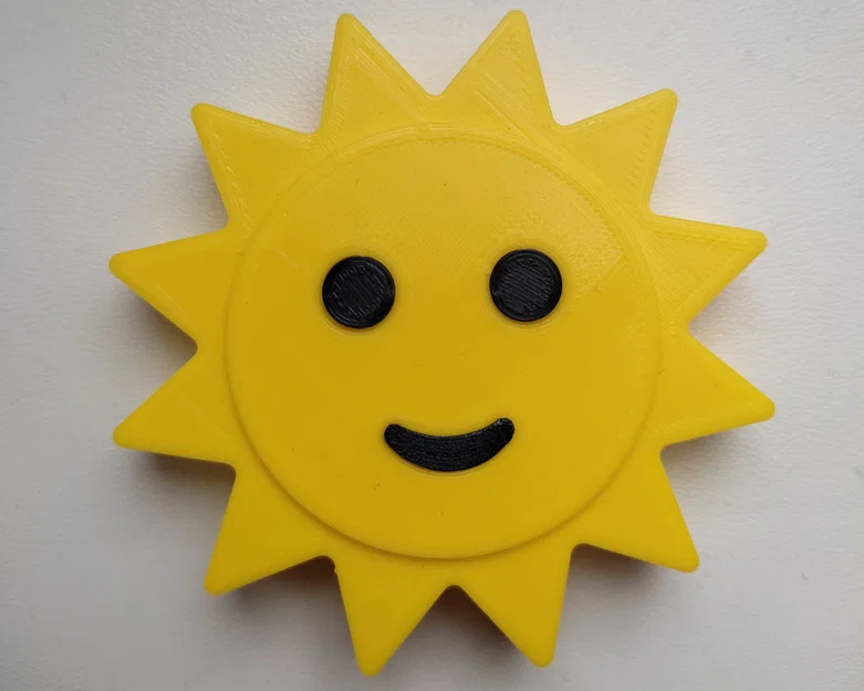 Mô hình mặt trời cười (Smiling Sun) in 3D trang trí đáng yêu - Image 1