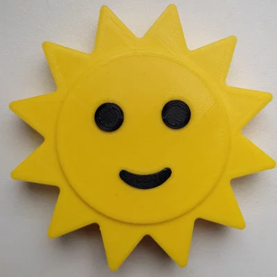 Mô hình mặt trời cười (Smiling Sun) in 3D trang trí đáng yêu