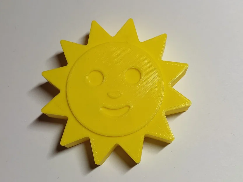 Mô hình mặt trời cười (Smiling Sun) in 3D trang trí đáng yêu - Image 2