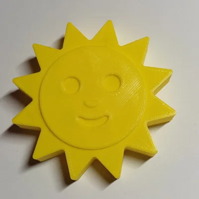 Mô hình mặt trời cười (Smiling Sun) in 3D trang trí đáng yêu