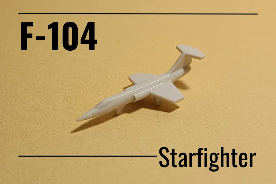 Mô hình F-104 Starfighter: Tiêm kích siêu thanh in 3D không cần support - Image 1