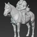 Mô hình kỵ sĩ trung cổ cưỡi ngựa (Traveler on Horseback) in 3D - Thumbnail 2