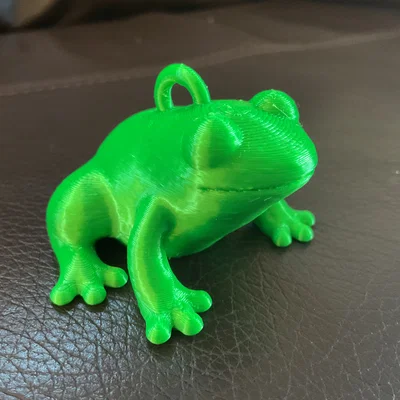 Móc khóa hình chú ếch mập đáng yêu in 3D (Chubby Frog Keyring)