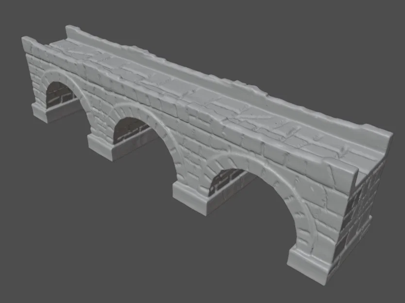 Mô hình cầu đá cổ cho sa bàn Wargame - In 3D không cần support - Image 1