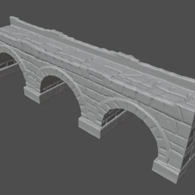Mô hình cầu đá cổ cho sa bàn Wargame - In 3D không cần support