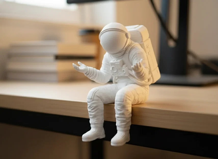 Mô hình phi hành gia đang bối rối trang trí bàn làm việc - Image 1