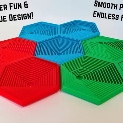 Tri-Hexagon Super Fidget (In liền khối - Print-In-Place)