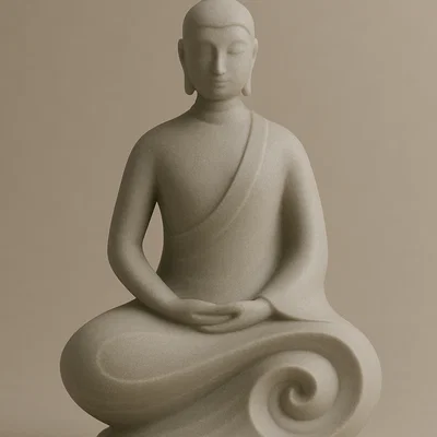 Mẫu tượng Phật phong cách hiện đại in 3D (Modern Buddha Sculpture)