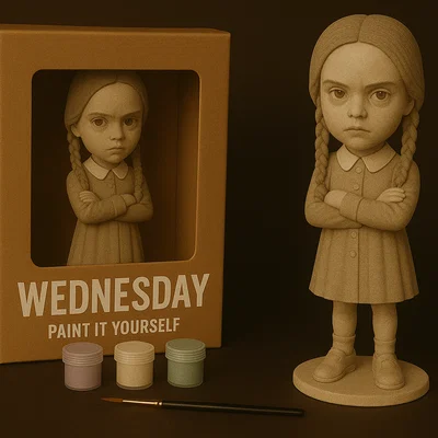 Wednesday Addams – Mô hình tự tô màu
