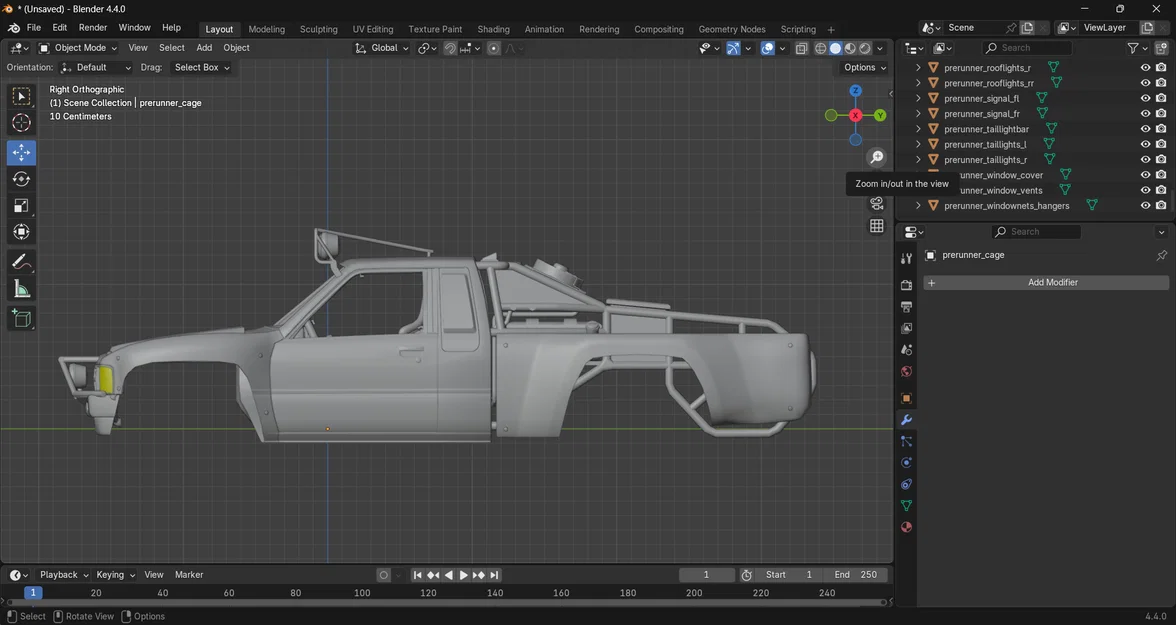 Mô hình thân xe Toyota Pre-Runner 3D cho RC Off-road 1/24 và 1/10 - Image 3